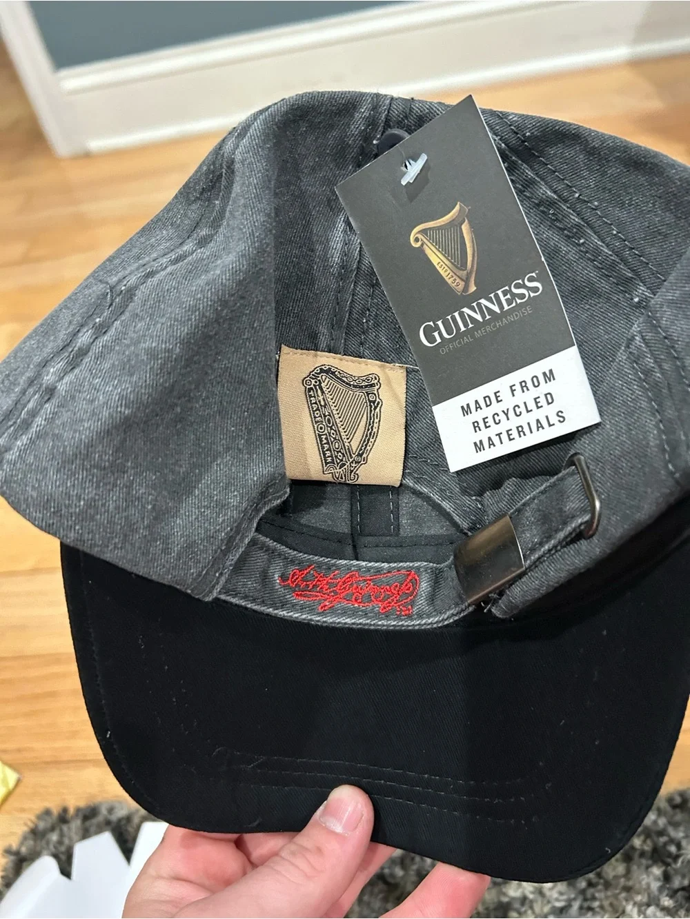 Guinness Two-Tone Baseball Cap in Gray and Black